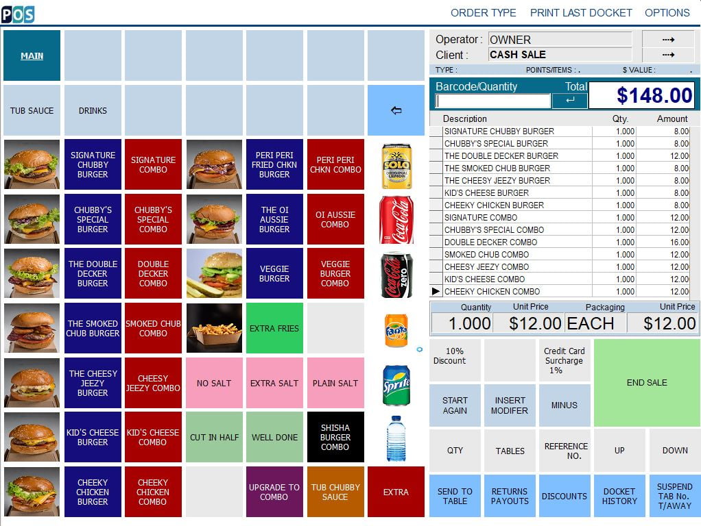 burger shop pos software burgers