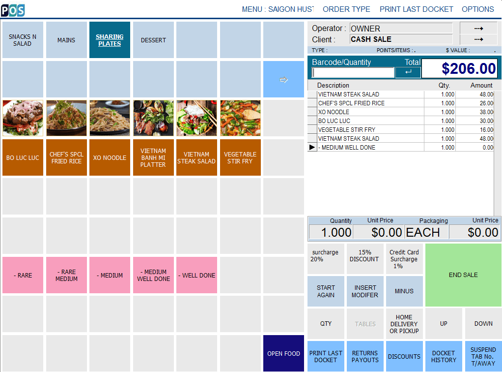 vietnamese restaurant pos software sharing plates