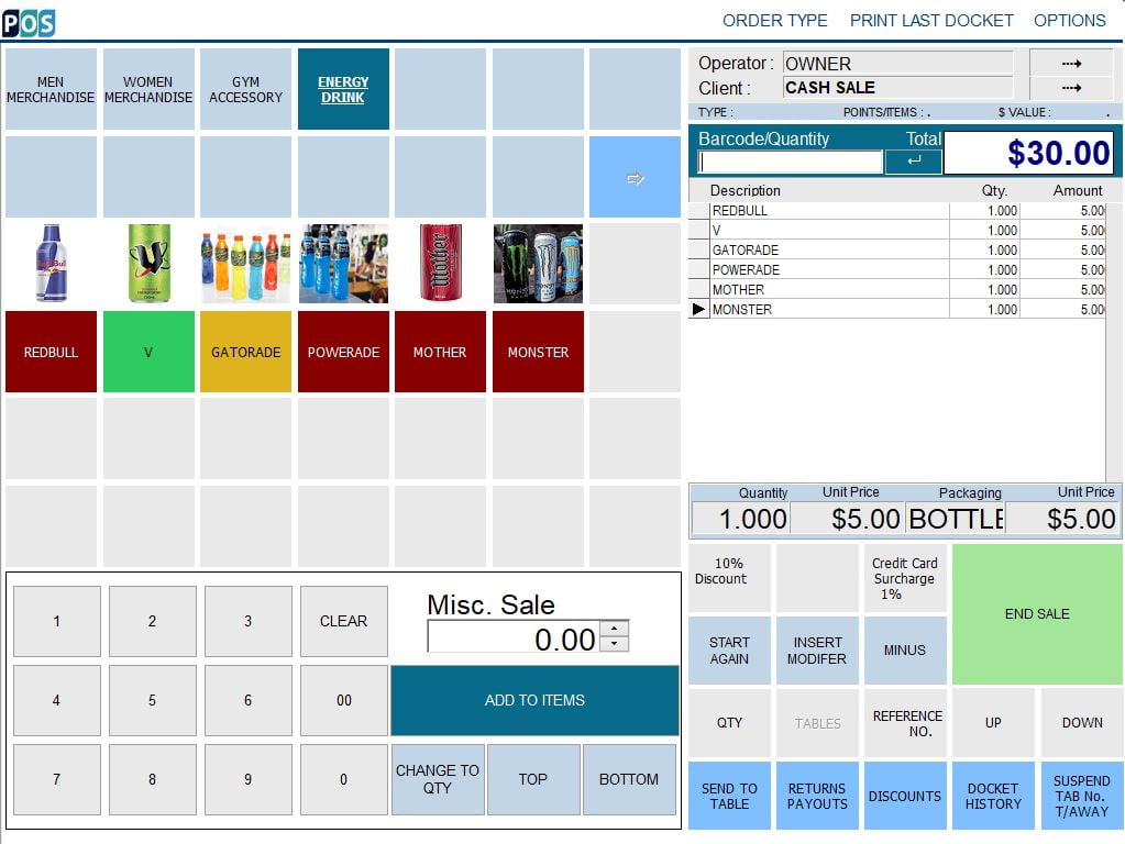 gym fitness management pos system software drink